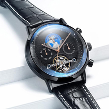 AILANG Watch Men Luxury Brand Automatic Mechanical Men Watches Waterproof Tourbillon Clock relogio masculino Leather Strap 2024 - buy cheap