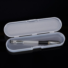 portable Transparent Clear Pencils Storage Box Hinged Lid Snap Closure Pen Case Makeup Organizer 17.8*4.4*2.3mm 2024 - buy cheap
