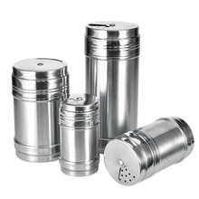1Pc Stainless Steel Spice Sugar Salt Pepper Herb Shaker Jar Box BBQ Kitchen Tools Barbecue Bowl 4-Size 2024 - buy cheap