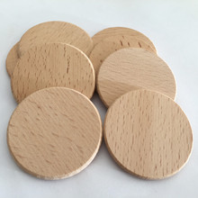 50 Pcs 50mm Natural Flat Beech Wood Circles Wooden discs no hole Unfinished Wooden Circles pendant 2024 - buy cheap