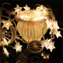 Hot LED Star Copper Wire String Lights LED Fairy Lights Christmas Wedding decoration Lights Battery Operate Flasher Fairy Lights 2024 - buy cheap