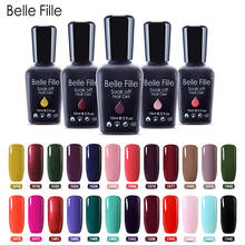 Belle Fille 10pcs Nail Gel Polish Soak Off Nude Gel UV Lacquer Manicure Varnish UV Gel Nail Polish 15ml Vernis Semi Permanent 2024 - buy cheap