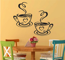 Hot Coffee Cup Decals Removable Vinyl Wall Sticker Kitchen Home Decor Paper Art  enjoy your comfortable life 2024 - buy cheap