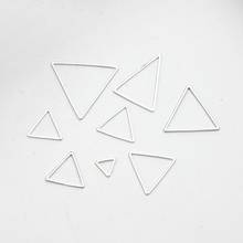 SUTI 50pcs/lot Rhodium Plated Copper Accessories Popular Contracted Triangle Earrings Pendnats DIY Jewelry Making And Finding 2024 - buy cheap