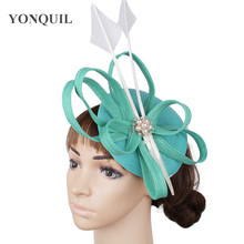 Women Party Hats Imitation Sinamay Wedding Fascinator Elegant Ladies Race Tea Headpiece Hair Accessories Derby Fedora Hat SYF466 2024 - buy cheap