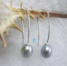 7.5*9mm Gray Freshwater Pearl Earrings Dangle Earrings 2024 - buy cheap