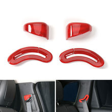 ABS 4pcs Car Safety Seat Belt Frame Cover Cap Frame Decoration Trim Kit For Jeep Cherokee 2014 2015 2016 2024 - buy cheap
