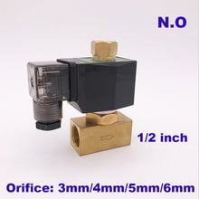 2 Way Normally Open Direct acting Brass Small Gas Mini Solenoid Valve no 1/2" BSP 220V 3mm/4mm/5mm/6mm/8mm NBR valve for water 2024 - buy cheap