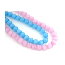 7.5mm Blue Pink Glass Beads For Jewelry Making 2 Strings Craft-Material Cuentas Para Hacer Pulseras 2024 - buy cheap