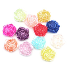 Lf 50 peças flores misturadas 18mm decoração de pérola artesanato traseira plana cabochão enfeites para scrapbooking kawaii acessórios diy fofos 2024 - compre barato