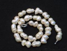 Beautiful freshwater pearl white baroque 12-18mm necklace  18" 36" 50" 2024 - buy cheap