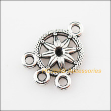 35Pcs Tibetan Silver Color 1-3 Flower Charms Pendants Connectors 13x18mm 2024 - buy cheap