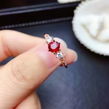 Nuevos anillos de piedras preciosas de rubí con sangre de Paloma quemada Natural shilovem para mujeres Plata de Ley 925 Real nuevo regalo de moda mj0505888agh 2024 - compra barato