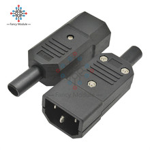 1 Piece AC 250V 10A IEC320 C14 Male Adapter 3 Terminals Panel Mount Power Socket Adapter Connector 2024 - compre barato