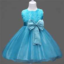 New Princess dress for girls with floral summer dress clothes for wedding birthday Dresses for Girls Children's suit for Kids 2024 - buy cheap