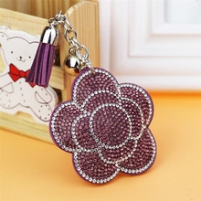 Crystal Flower Key Chain Key Ring Women Girls Handbag Pendant New Jewelry Car Key Accessories 2024 - buy cheap