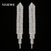 YFJEWE Top New Crystal Elegant Jewelry Summer Style Pendant Earrings for Women Gold and Silver Plated Wedding Accessories E449 2024 - buy cheap