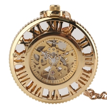 Retro vintage luxo ouro oco automático mão enrolamento relógio de bolso mecânico moda fob relógios presente para mulheres elegantes 2024 - compre barato