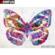 HOMFUN 5D DIY Diamond Painting Full Square/Round Drill "Color butterfly" 3D Embroidery Cross Stitch gift Home Decor A02114 2024 - buy cheap