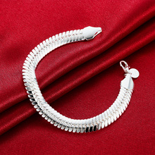 silver color 10MM Snake 21.5cm Noble wedding for WOMEN MEN noble solid fashion jewelry gifts Mens chain jewelry Bracelet H231 2024 - buy cheap