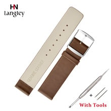 Wristwatch Band For Men Women Watches Accessories 16-24mm Calfskin ultra-thin leather strap Steel Buckle Watch Bands Wholesale 2024 - buy cheap