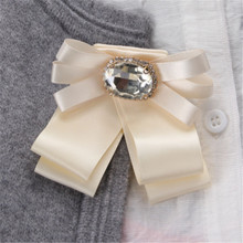 Fashion Brand Fabric Bowknot Brooches Wedding Jewelry High Quality Tie Pins Clips Crystal Ribbon Bow Brooches For Women Girls 2024 - buy cheap
