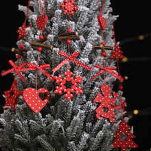 Adornos navideños para el hogar, tira larga de árbol, colgante de Ángel de copo de nieve, adornos tallados de madera, regalos de Año Nuevo, Navidad 2024 - compra barato