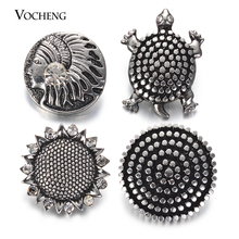 Vintage vocheng gengibre snaps 18mm strass tartaruga snaps botão venda quente metal snaps para diy pulseira VN-2018 2024 - compre barato