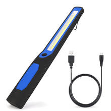 Перезаряжаемый рабочий свет USB зарядка LED COB наружный кемпинг инспекционный свет лампа ручной фонарик Магнитный Портативный COB фонарик 2024 - купить недорого