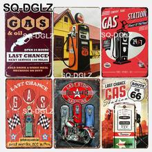 [SQ-DGLZ] New LAST CHANCE GAS & OIL Tin Sign GAS STATION Wall Decor Full Service Metal Crafts Garage Painting Plaques Art Poster 2024 - buy cheap