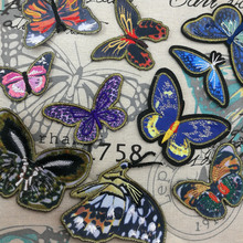 Parche bordado de mariposa para coser, insignia, aplique de tela bordado DIY 2024 - compra barato