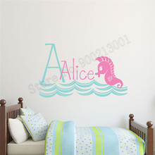 Wall Sticker Personalized Name Fish Wall Decoration Art Vinyl Removeable Home Decor Beautiful Ornament Decor Mural LY725 2024 - buy cheap