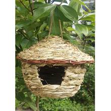 Bird Cage Accessories Decoration Bird House Parrot Hanging Grass Weaved Swing Nest TU 2024 - buy cheap