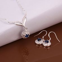 silver plated jewelry set, fashion jewelry set necklace earring /dcoaltva dogamfna LKNSPCS529 2024 - buy cheap