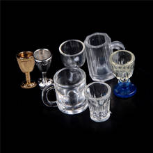 1/2pcs Dollhouse Cups Mini Plastic 1:12 Miniatures Tableware Drink Bottles Goblets Glass Crafts Home Decoration 2024 - buy cheap