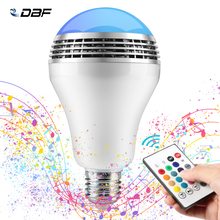 Dimmable E27 10W RGB LED Bulb Bluetooth Lighting Lamp Color Adjustable Speaker Music Lights Bulb With RF 24key Remote Control 2024 - buy cheap