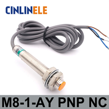 Металлический индукционный датчик M8/AY, 1 мм, 6-36 в, постоянный ток, PNP, NC, Индуктивный переключатель приближения, экран, щит, тип датчика LJ8A3 2024 - купить недорого