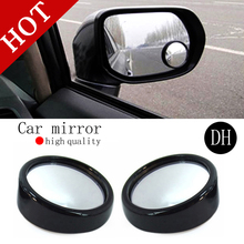2pcs/lot Push Rearview View Convex Mirror Wide Angle Sector Adjustable Auto Car Blind Spot Mirror Black Free Shipping 2024 - buy cheap