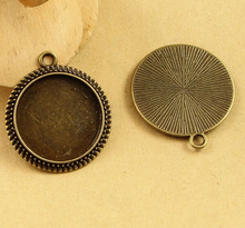 Wholesale 100pcs/lot DIY ZAKKA Jewelry Accessories Inner size:20MM Alloy/Metal Antique Bronze Blank cameo pendant Finding 2024 - buy cheap