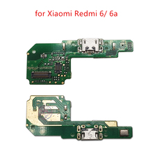 Placa de conector pcb, para xiaomi redmi 6/6a, porta de carregamento usb, cabo flexível, peça de substituição 2024 - compre barato
