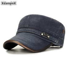 XdanqinX Adult Men's Fashion Retro Flat Caps Washed Cotton Army Military Hats For Men Snapback Cap Adjustable Size Brands Hat 2024 - buy cheap