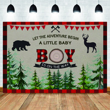 Mocsicka buffalo xadrez foto fundo pouco lumberjack fotografia backdrops urso feliz aniversário tema festa pano de fundo adereços 2024 - compre barato