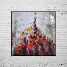 New Arrival Hand Painted Abstract Gorgeous Dress Oil Painting On Canvas Abstract Dancer With Dress Decorative Oil Painting 2024 - buy cheap