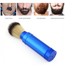 Beard Shave Barbershop Brush Badger Hair Aluminium Alloy Handle Travel Shaving Brush for Men Metal Handel Dropshipping J75 2024 - buy cheap