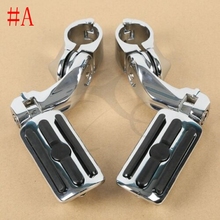 Motorcycle 1-1/4" Short Angled Highway Foot Pegs Mount For Harley Yamaha Suzuki Universal Adjustable 2024 - buy cheap