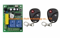 Interruptor com controle remoto sem fio, ac 220v, 1 peça de receptor + 2 peças transmissor de operação simples