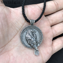 Dropshipping Viking Raven Nordic Amulet Necklace Pendant Black Bird crow necklace Norse talisman Vikings Men Jewelry 2024 - buy cheap