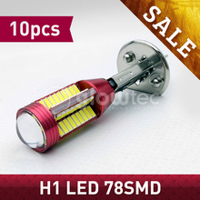 Lámpara de faro LED H1 78 SMD 4014, bombilla de luz antiniebla externa, lámparas blancas de 12V a 18V, venta al por mayor, 10 unidades 2024 - compra barato