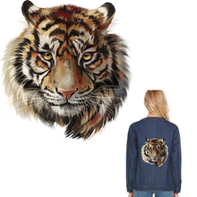 Handmade lion Tiger Patches T-shirt Press Heat Transfer Sticker A-level Washable Iron On Appliques For T-shirt Dresses Decor 2024 - buy cheap