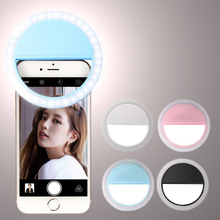 Anel de luz portátil 36 lâmpadas led para selfies, flash de luz, câmera de celular, fotografia, melhoria para iphone e samsung, suporte de celular 2024 - compre barato